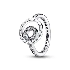 PANDORA - Anillo Círculos en pavé con logotipo Signature Mujer