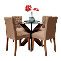HOME PREMIUM - Juego de Comedor 4 Sillas Nairobi