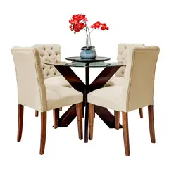HOME PREMIUM - Juego de Comedor 4 Sillas Nairobi