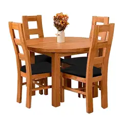 HOME PREMIUM - Juego de Comedor 4 Sillas Silvia