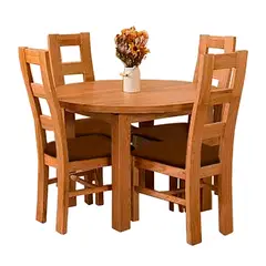 HOME PREMIUM - Juego de Comedor 4 Sillas Silvia