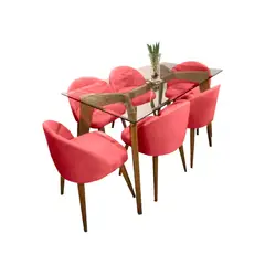 HOME PREMIUM - Juego de Comedor 6 Sillas Dalla