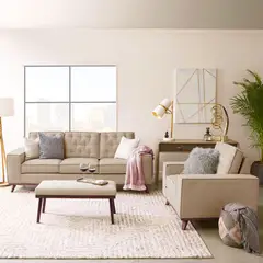 HOME PREMIUM - Juego de Sala 3-1 + Banqueta Kloe