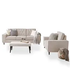 HOME PREMIUM - Juego de Sala 3-1 + Banqueta Kalhes