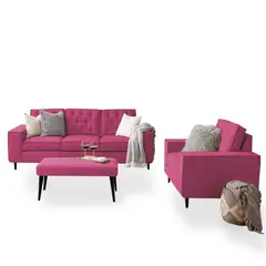 HOME PREMIUM - Juego de Sala 3-1 + Banqueta Kalhes