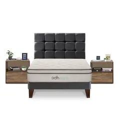 DROM - Dormitorio Europeo Fred Queen + 2 Veladores