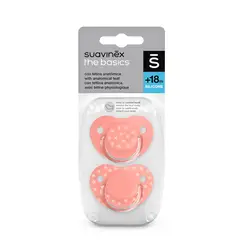 SUAVINEX - Chupón Con Tetina Anatómica +18 M X2 Unid The Basics