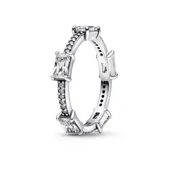 PANDORA - Anillo Barras rectangulares en pavé reluciente Mujer