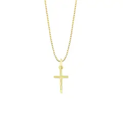 BALIQ - Collar Cruz Oro 18K Mujer