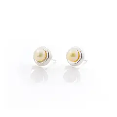BALIQ - Aretes de Plata 925 con Perla Culti Mujer