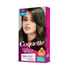 COQUETTE - Kit Tinte para Cabello 5.1 Castaño Claro Cenizo 1 Aplicación