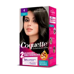 COQUETTE - Kit Tinte para Cabello 4 Castaño 2 Aplicaciones