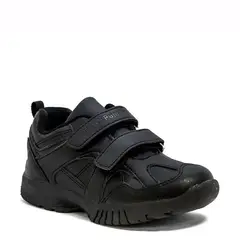 HUSH PUPPIES - Zapatilla Escolar Race 2 Velcros Negro Unisex
