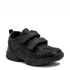 HUSH PUPPIES - Zapatilla Escolar Race 2 Velcros Negro Unisex