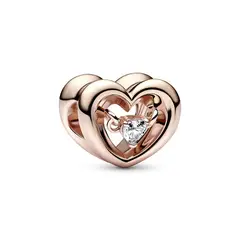 PANDORA - Charm Corazón radiante con piedra