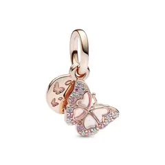 PANDORA - Charm colgante Mariposa rosa