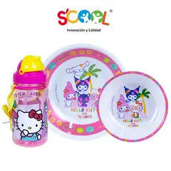 SCOOL - Set Vajilla De Melamine 3pz Hello Kitty