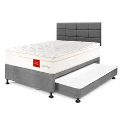 PARAISO - Dormitorio Diván Royal Prince Firme 2 Plz + 2 Almohadas Viscoelásticas + Protector