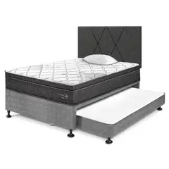 PARAISO - Dormitorio Diván Pocket Star 1.5 Plz + 1 Almohada + Protector