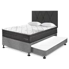 PARAISO - Dormitorio Diván Pocket Star 2 Plz + 2 Almohadas + Protector