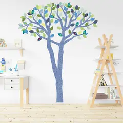 STICKART - Vinilo Árbol Abedul Azul