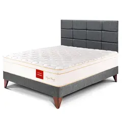 PARAISO - Dormitorio Europeo Royal Prince Firme Blocks 2 Plz + 2 Almohadas Viscoelásticas + Protector