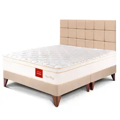 PARAISO - Dormitorio Europeo Royal Prince Firme Blocks King + 2 Almohadas Viscoelásticas + Protector