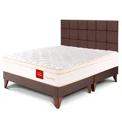 PARAISO - Dormitorio Europeo Royal Prince Firme Blocks King + 2 Almohadas Viscoelásticas + Protector