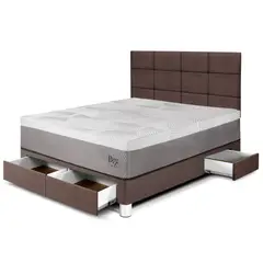 PARAISO - Dormitorio con Cajones Balanzze Blocks 2 Plz + 2 Almohadas Viscoelásticas + Protector