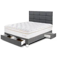 PARAISO - Dormitorio con Cajones Royal Dynasty Blocks 2 Plz + 2 Almohadas Viscoelásticas + Protector