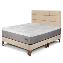 PARAISO - Dormitorio Europeo Balanzze Blocks King + 2 Almohadas Viscoelásticas