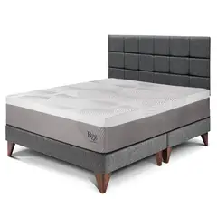 PARAISO - Dormitorio Europeo Balanzze Blocks King + 2 Almohadas Viscoelásticas + Protector