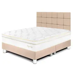 PARAISO - Dormitorio Royal Cloud Blocks King + 2 Almohadas Viscoelásticas + Protector