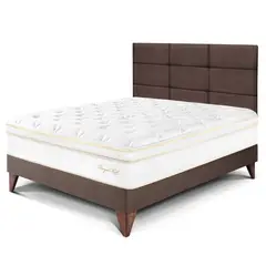 PARAISO - Dormitorio Europeo Royal Cloud Blocks 1.5 Plz + 1 Almohada Viscoel�stica
