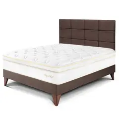 PARAISO - Dormitorio Europeo Royal Cloud Blocks 2 Plz + 2 Almohadas Viscoelásticas + Protector
