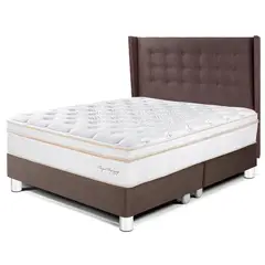 PARAISO - Dormitorio Royal Dynasty Gold Queen + 2 Almohadas Viscoelásticas + Protector