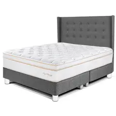 PARAISO - Dormitorio Royal Dynasty Gold Queen + 2 Almohadas Viscoelásticas + Protector