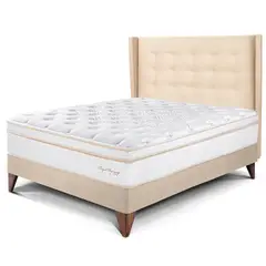 PARAISO - Dormitorio Europeo Royal Dynasty Gold 2 Plz + 2 Almohadas Viscoelásticas + Protector