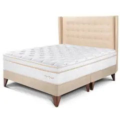 PARAISO - Dormitorio Europeo Royal Dynasty Gold King + 2 Almohadas Viscoelásticas + Protector