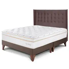 PARAISO - Dormitorio Europeo Royal Dynasty Gold King + 2 Almohadas Viscoelásticas + Protector