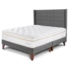 PARAISO - Dormitorio Europeo Royal Dynasty Gold King + 2 Almohadas Viscoelásticas + Protector