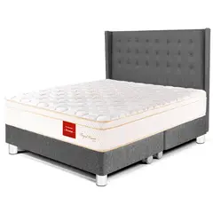 PARAISO - Dormitorio Royal Prince Firme Gold King + 2 Almohadas Viscoelásticas + Protector