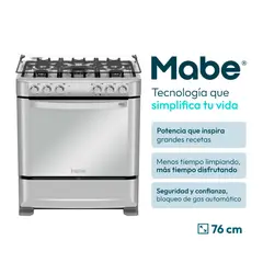 Mabe - Cocina a Gas 76Cm 5 Hornillas CMP7640FX0
