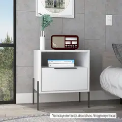 TUHOME - Velador 1 Cajón Blanco