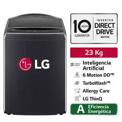LG - Lavadora WT23PBVS6 23Kg AI DD Carga Superior Negro Plateado