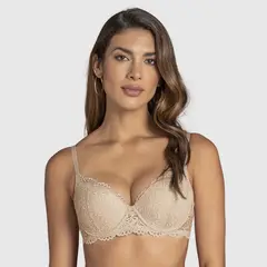LEONISA - Brasier De Realce Suave En Encaje Con Cargaderas Multiusos