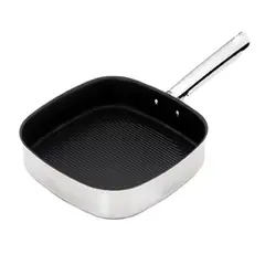 TEKA - Sarten Grill de Acero Inoxidable con Capa Antiadherente 27 x 27 cm