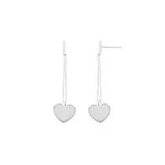 BALIQ - Aretes De Corazones Colgantes Plata