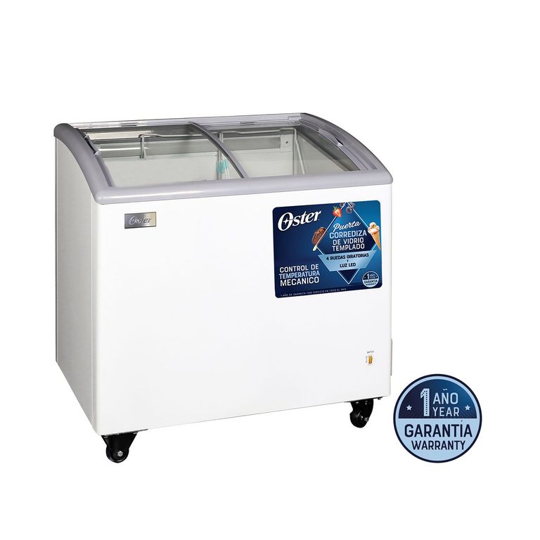Congeladora con Puertas de Vidrio OS-PSCFX7001W 208L Blanco
