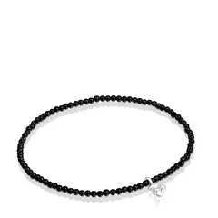 TOUS - Pulsera Plata 1Ley 5.5 mm Onix Gemas